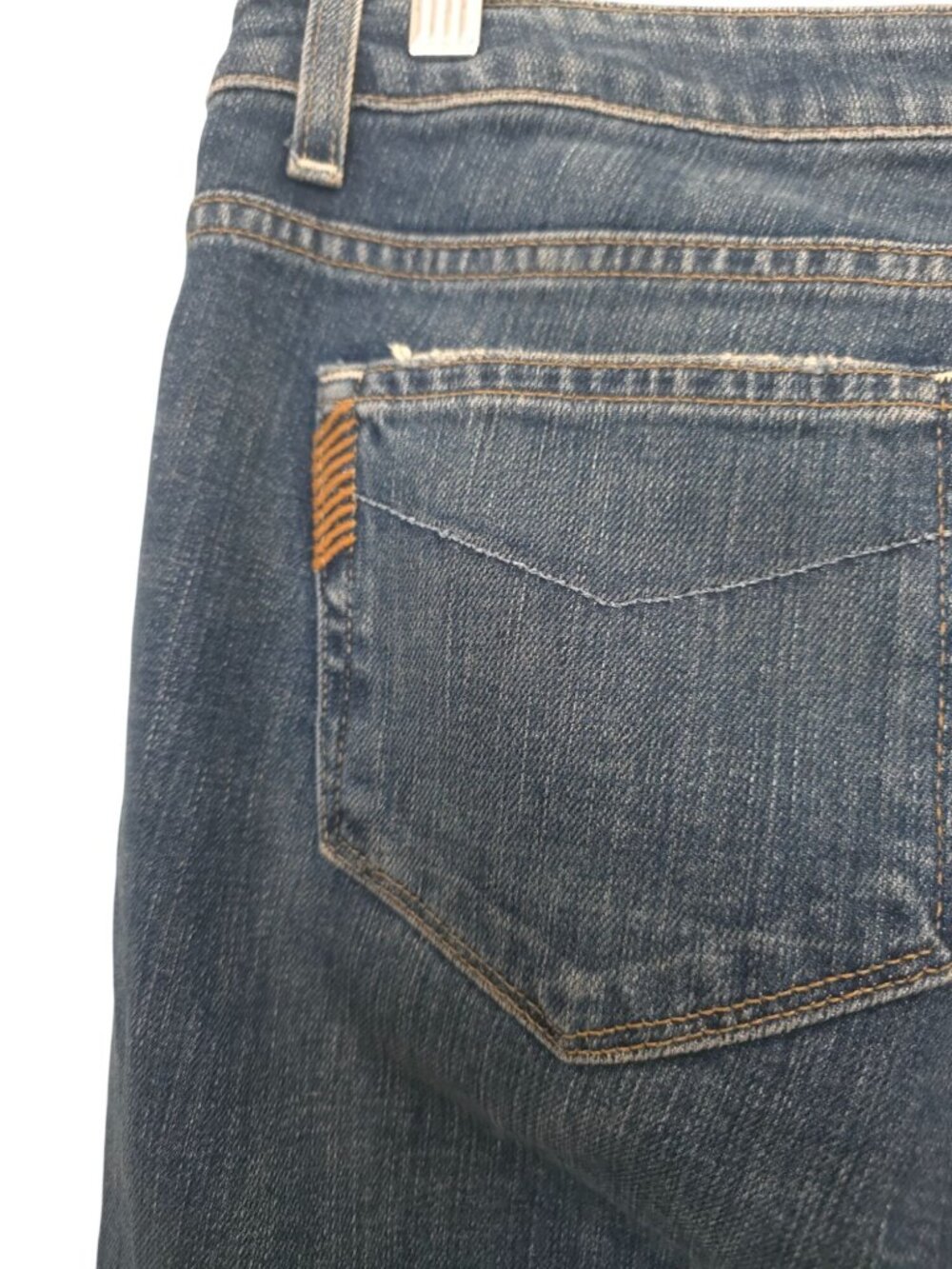 Y2K PAIGE Premium Denim ROBERTSON Mid-Rise Blue Flare Jeans Sz 30 - Made In USA - Picture 5 of 9